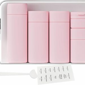 5pcs Travel Cream Dispenser Bottles Set Travel Bottles Toiletry Containers Set, TSA Approved, Travel Essentials