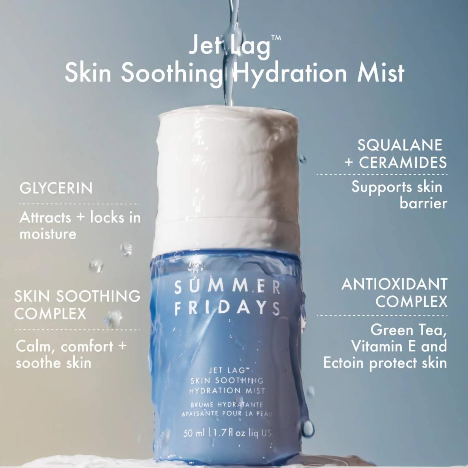 Summer Fridays Jet Lag™ Essentials - Mini Hydrating Skin Care Set With Jet Lag™ Mask, Eye Patches, Deep Hydration Face Serum & Hydration Mist - Travel Size Skincare Kit & Gift Set (4 Count) – Image 6