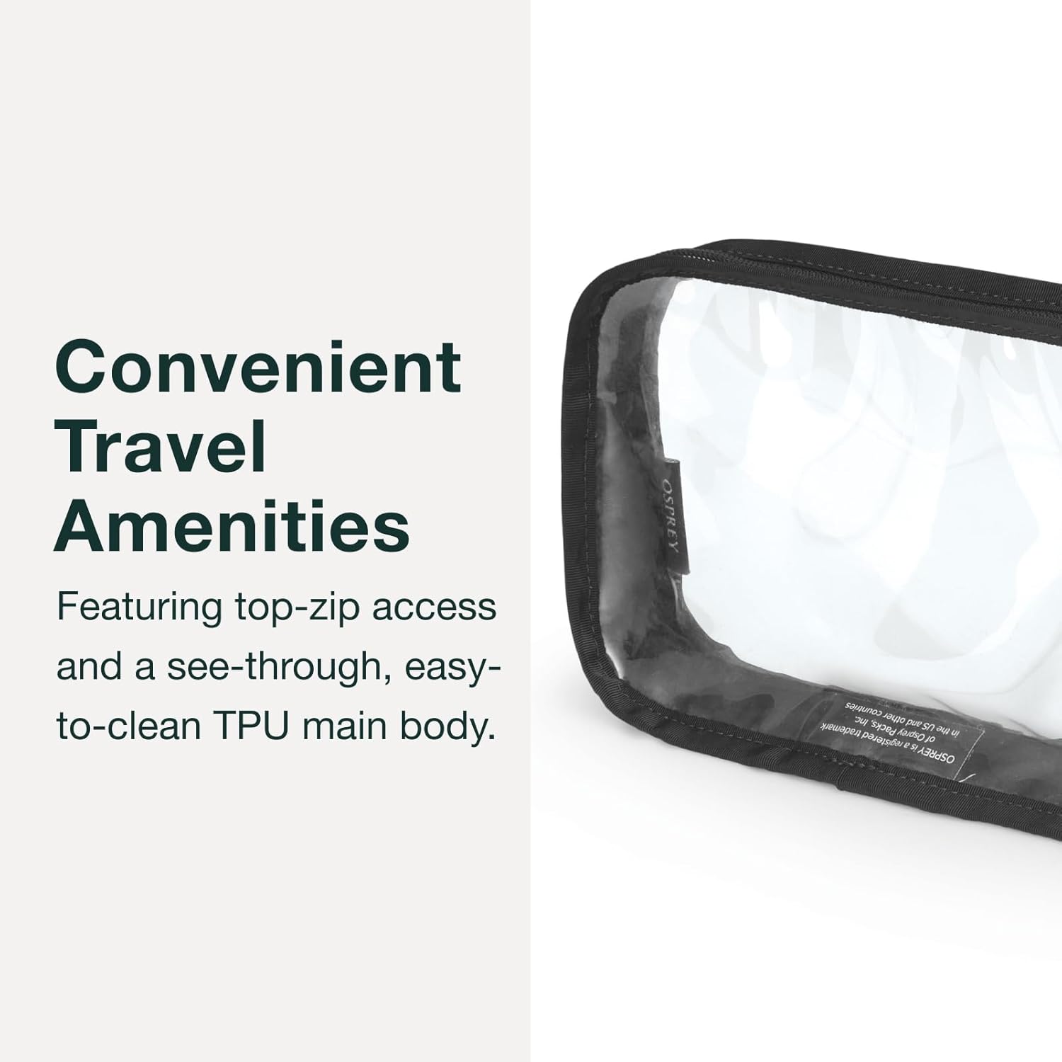 Osprey Ultralight Clear Liquids Pouch for Travel, Black – Image 5