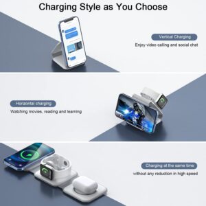 Alternative view of Wireless Charger 3 in 1,RTOPS Magnetic Traval Wireless Charging Station Multiple Devices,GaN 3 in 1 Charging Station,Compatible iphone17/16/15/14/13/Pro/Max,iWatch,AirPods4/3/2/Pro(Adapter Includes)