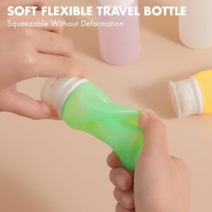 Alternative view of Muslish 21 Pack Leak Proof Silicone Travel Bottles Set, TSA Approved Containers for Toiletries, Travel Size Accessories and Shampoo Conditioner Bottles with Toiletry Bag (BPA Free)