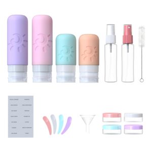 Alternative view of Zafit 18 Pack travel Bottles for Toiletries, TSA Approved Silicone Travel Containers Leak Proof Refillable Travel Accessories for Shampoo Conditioner Lotion Body Wash(Multicolored C)