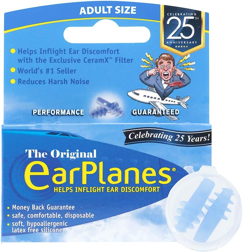 Original Adult EarPlanes by Cirrus Healthcare Earplugs Airplane Travel Ear Protection (1 Pair) – Image 3