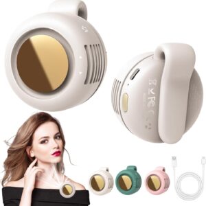 Portable Silent Mini Bladeless Fan Clip On, Small Fan Clip on for Shirt & Waist, Adjustable 3-Speed Suspended Whirlwind Fans, For Outdoor & Travel & Office, Travel Accessories, Gift