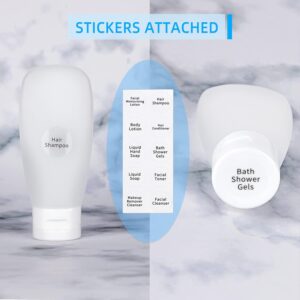 Alternative view of TSA Approved Travel Bottles Set for Toiletries Travel Size Containers Kit 4 Pack Portable Leak Proof Refillable Squeeze Cosmetic Airplane Essential Shampoo Hair Conditioner Body Lotion Bath Shower Gel