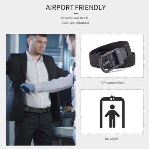 Alternative view of Tsa Approved Hypoallergenic Nickel Free Non Metal Belt for Men Elastic Stretch Braided Golf Accessories Belt 1.38"
