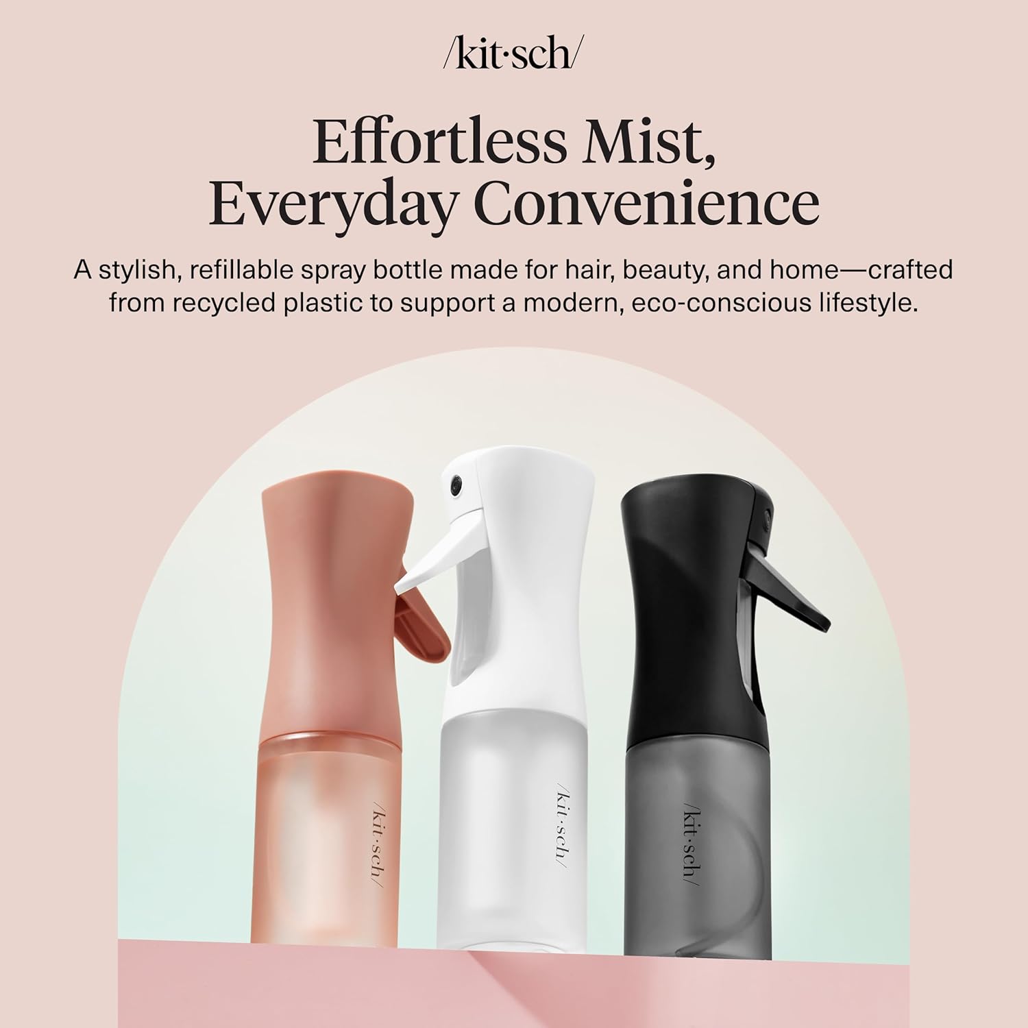Kitsch Continuous Spray Bottle for Hair – Fine Mist Water Mister & Water Spray Bottle – Recycled Hair Spray Bottle – Spray Bottles for Cleaning, Styling, Plants & More – Terracotta, 150ml – Image 8