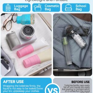 Alternative view of 16 Pack Silicone Bottle Cover,Travel Essential for Women Men,Cruise Ship Essentials 2026,Beach Vacation Essentials,Travel Size Toiletries,Airplane Travels Accessories Elastic Sleeves for Leak Proofing