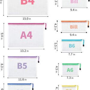 Alternative view of JARLINK 18 Pack 8 Sizes Mesh Pouch, 9 Colors, Waterproof Zipper Bags Document Multipurpose Travel Bags for Office, School, Board Game, Puzzles, Cosmetics, Travel Accessories, and Home Organization