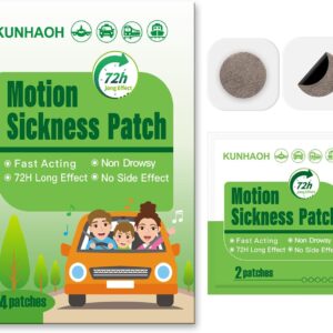(2026 New) Motion Sickness Patches Non Drowsy, 100% Natural Sea Sickness Patch(Efficient– Lasts 72 Hours)-for Car Airplane Ship Altitude Sickness(Travel Essentials)-for Adults and Kids(24 Count)