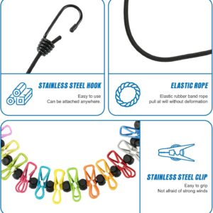 Alternative view of Retractable Portable Clothesline for Travel, Clothing line with 12 Clothes Clips, for Indoor Laundry Drying line, Outdoor Camping Accessories