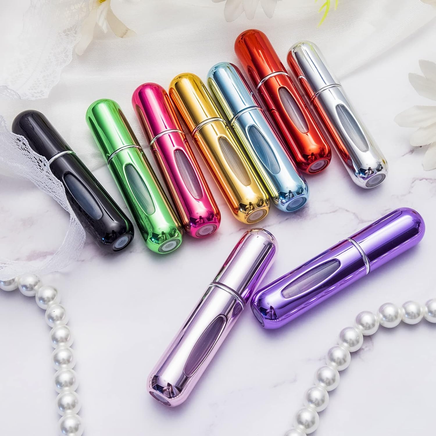 Yamadura Mini Refillable Perfume Portable Atomizer Bottle Refillable Perfume Spray, Refill Pump Case for Traveling and Outgoing (5ml, 4 Pack) 4 – Image 2