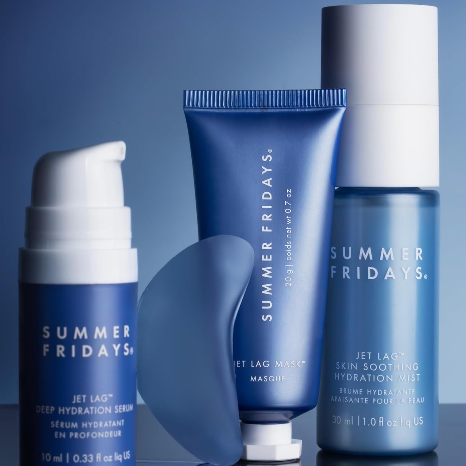 Summer Fridays Jet Lag™ Essentials - Mini Hydrating Skin Care Set With Jet Lag™ Mask, Eye Patches, Deep Hydration Face Serum & Hydration Mist - Travel Size Skincare Kit & Gift Set (4 Count) – Image 2