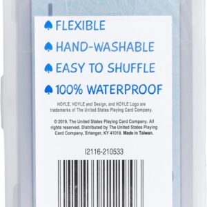Alternative view of Hoyle Waterproof Playing Cards, Clear Plastic Deck of Cards for Outdoor Card Games, Camping, Beach, Pool & Travel Games (1 Deck)