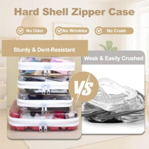 Alternative view of 4 pcs Clear Zipper Pouches,Hard Shell Zipper Case, Toiletry Bag for Travel, CLear Diaper Bag, Toiletry Pouch, Travel Organizer, Cosmetic Bag,Toy Storage Bins (M+3S)