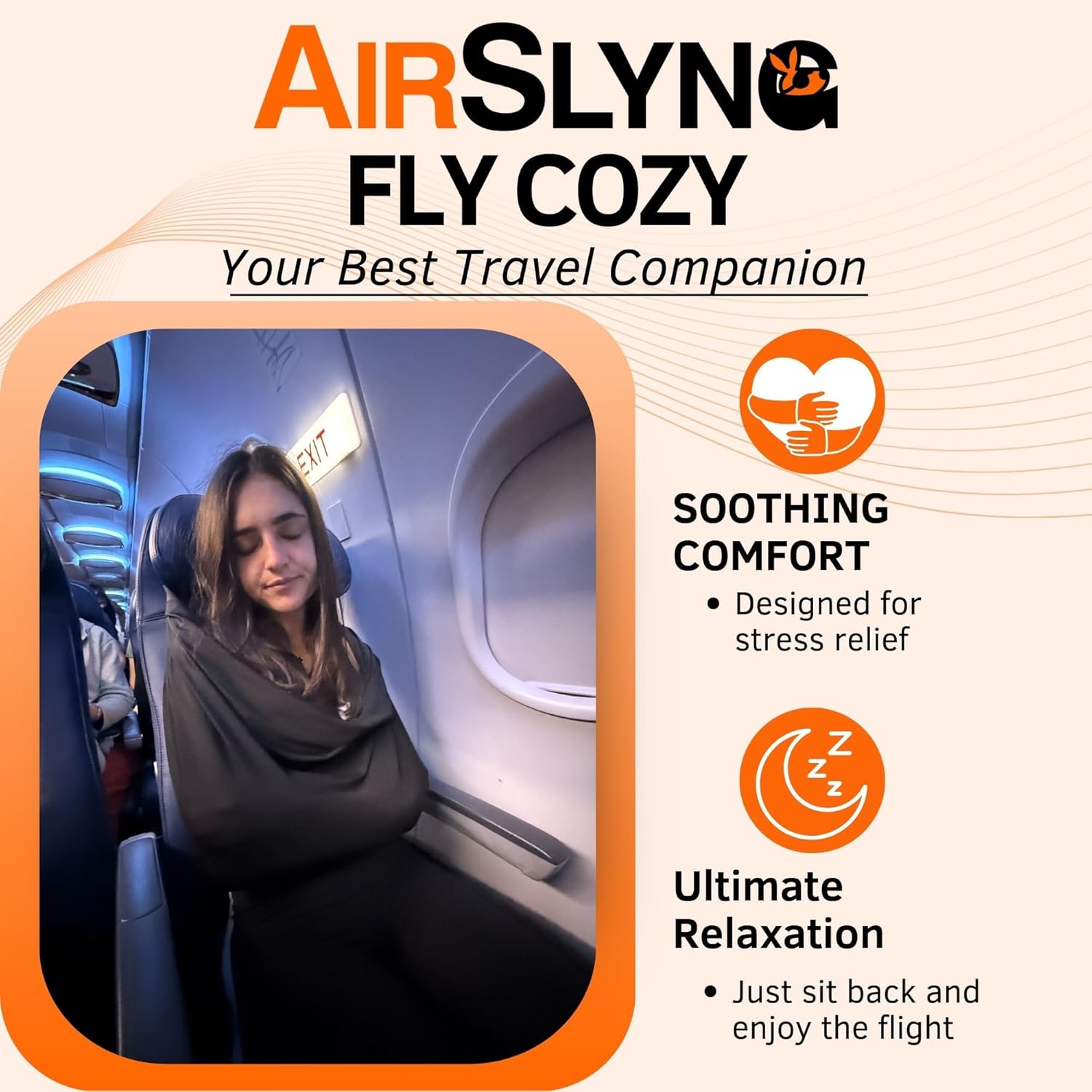 The Slyng-Premium Travel Blanket System – Airplane Sleep Support, Blanket Body Sling for Deep Sleep | Ultra-Soft, Breathable, Compact Carry-On Travel Essential for Long Flights and Car Road Trips – Image 8