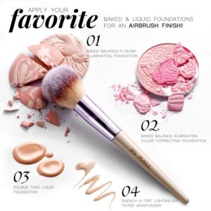 Alternative view of BS-MALL Makeup Brush Set 18 Pcs Professional Foundation Powder Concealers Eyeshadow Blush Synthetic Makeup Brushes with Labeled instruction Black Case Upgraded Version