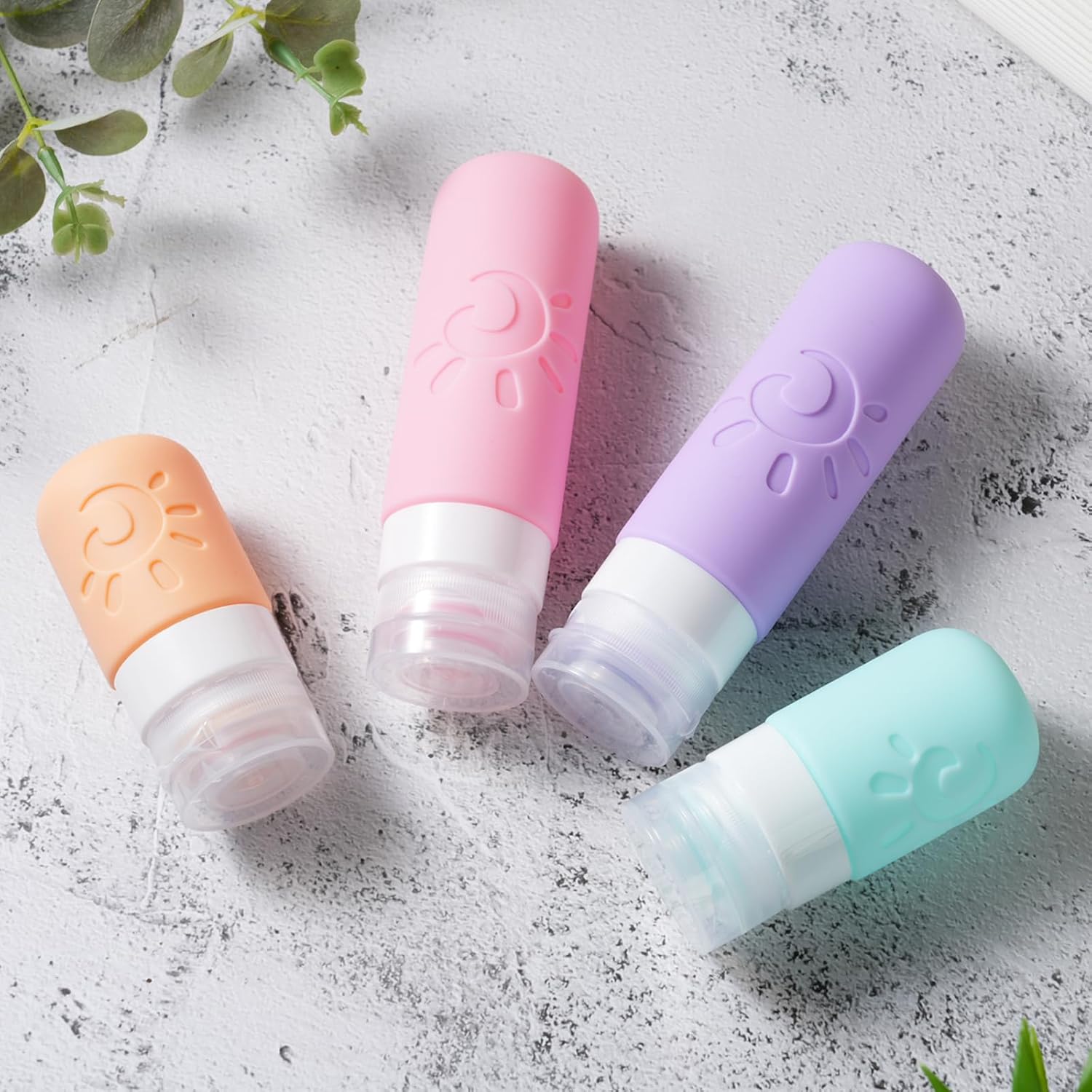 Zafit 18 Pack travel Bottles for Toiletries, TSA Approved Silicone Travel Containers Leak Proof Refillable Travel Accessories for Shampoo Conditioner Lotion Body Wash(Multicolored C) – Image 4