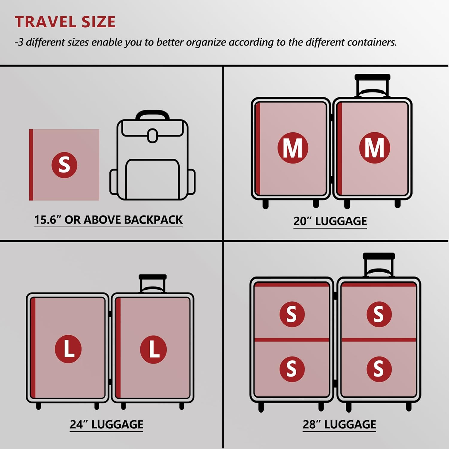 Travel Vacuum Bags for Clothing with Rechargeable Electric Pump, Compression Packing Cubes Organizer Storage for Luggage Suitcase, Space Saver Seal Bags for Vacation Cruise, 18 Combo – Image 3