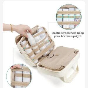Alternative view of BAGSMART Travel Toiletry Bag for Womne, Hanging Travel Bag for Toiletries, Puffy Makeup Cosmetic Bag Organizer, Carry-on Travel Accessories Essentials, Pink