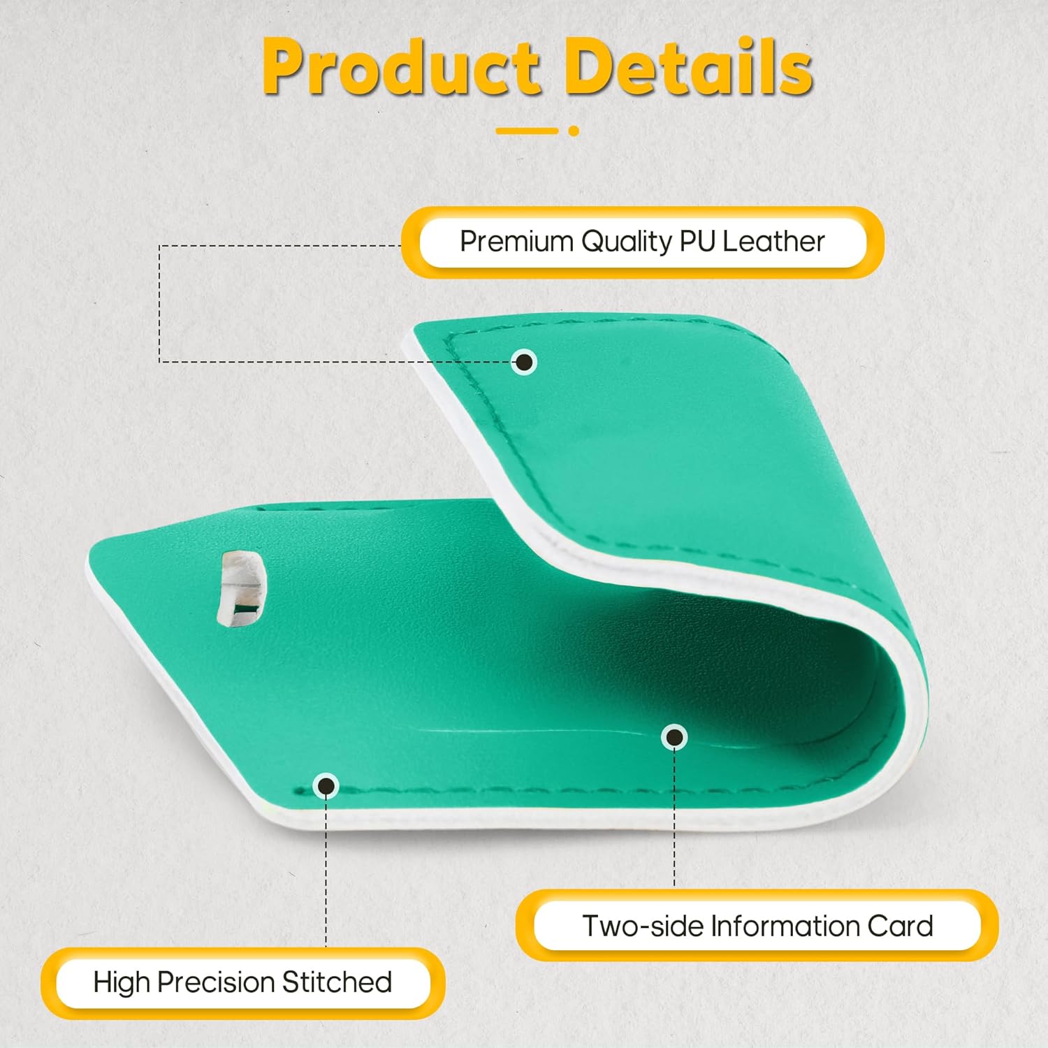 Travelambo Luggage Tags for Suitcases Faux Leather Privacy Protection 2 Pack Bag Tags Travel Accessories Essential, Blooming Green – Image 4