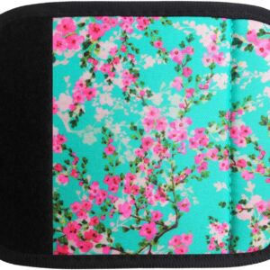 Alternative view of 5 Pack Neoprene Luggage Handle Wraps Bright Luggage Tags/Identifiers/Marker/Grips Travel Accessories for Airplane/Flying/Luggage (Plum Blossom)