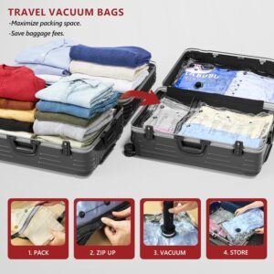 Alternative view of Travel Vacuum Bags for Clothing with Rechargeable Electric Pump, Compression Packing Cubes Organizer Storage for Luggage Suitcase, Space Saver Seal Bags for Vacation Cruise, 18 Combo