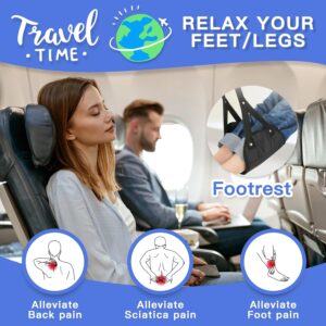 Alternative view of 2-Pack Airplane Travel Footrest Hammock - Perfect Airplane Foot Hammock to Relax Your Feet - Travel Essentials Comfy Foot Hanger Plane Footrest for Long Trip